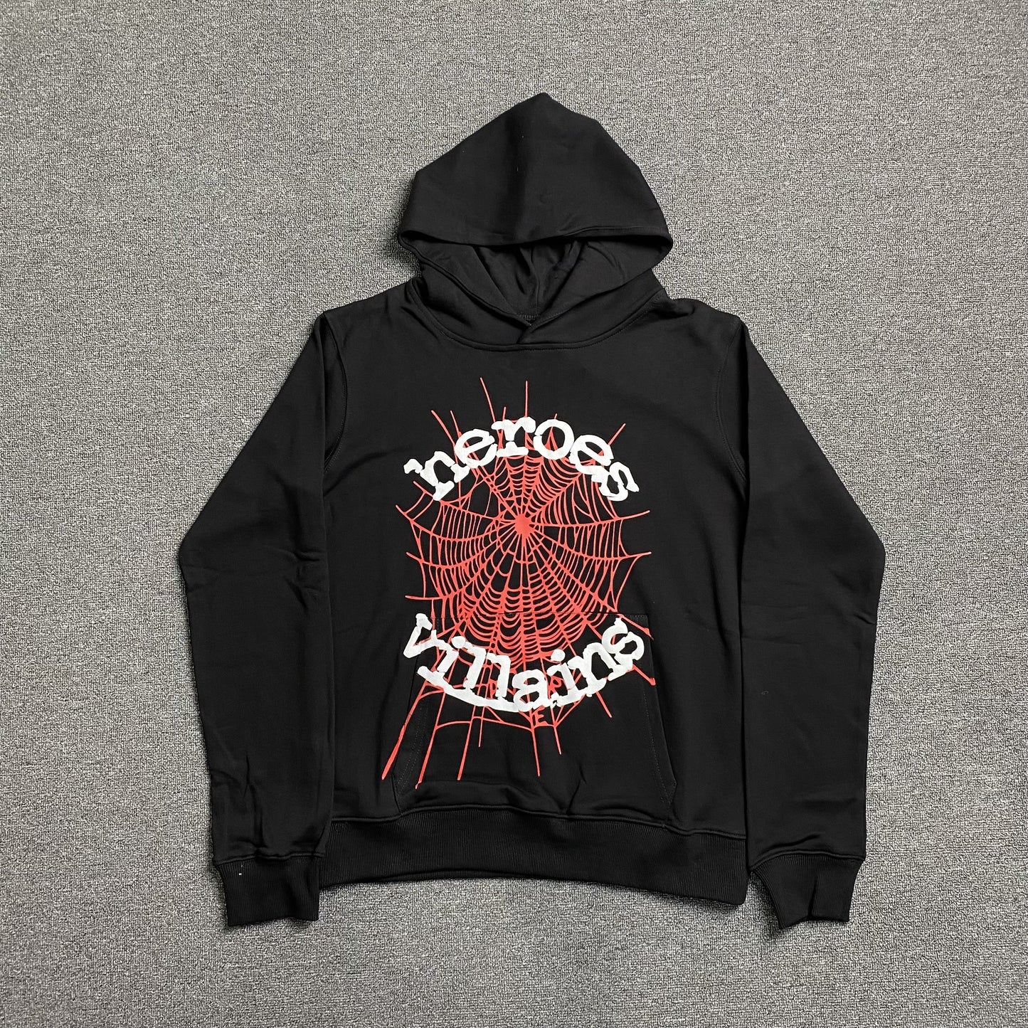 SP5DER x METRO BOOMIN HEROS AND VILLAINS HOODIE BLACK - Prime Reps