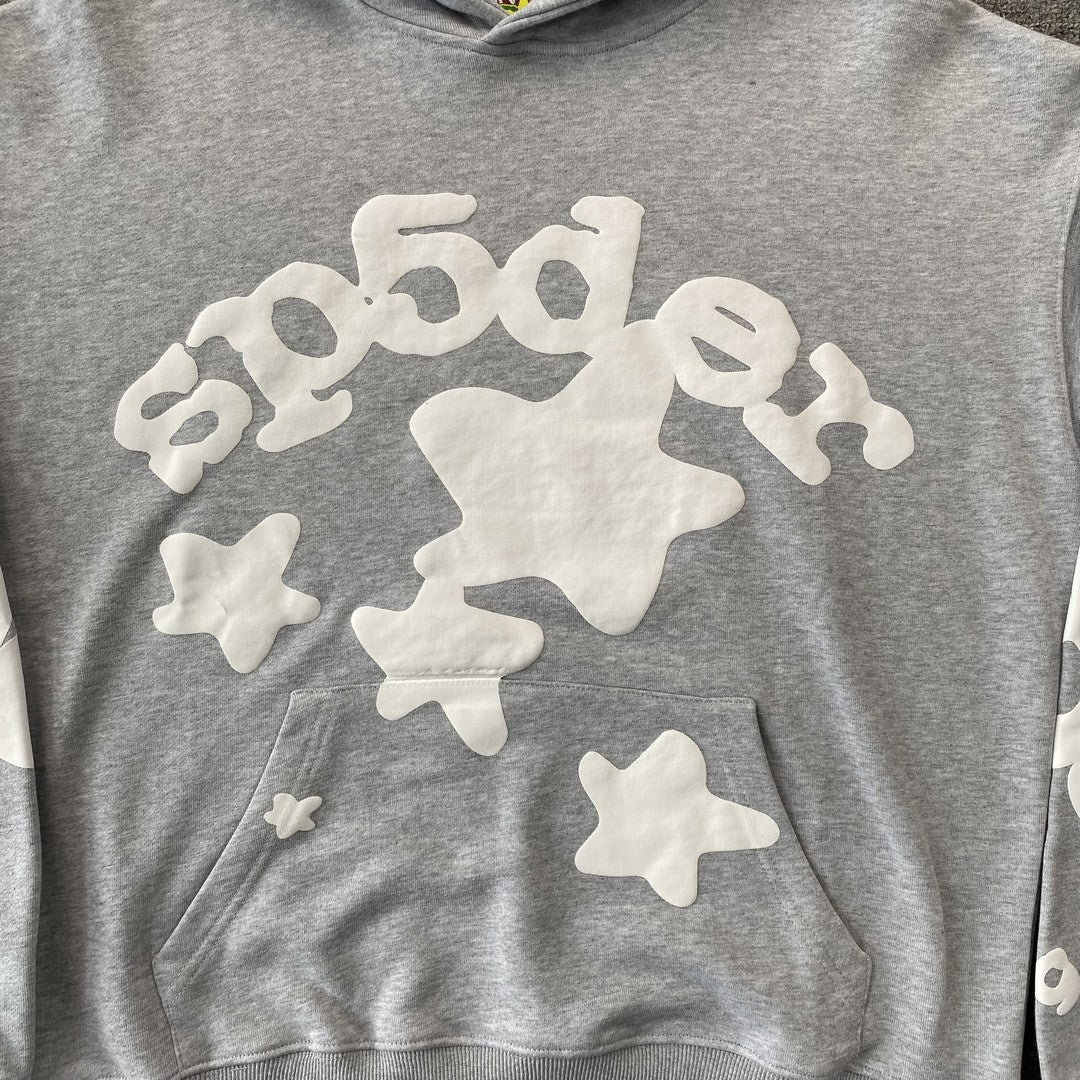 Sp5der Beluga Hoodie Heather Grey - Prime Reps