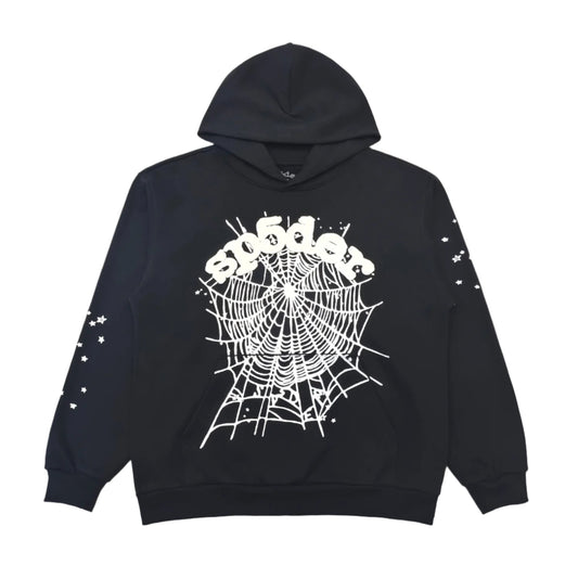 Sp5der OG Web Hoodie Black - Prime Reps