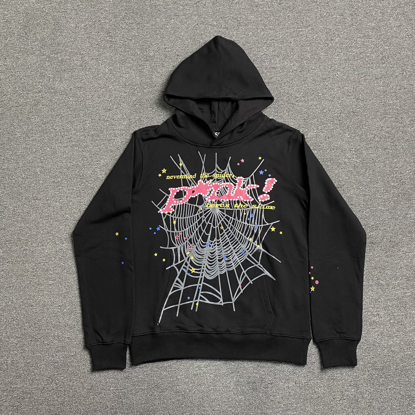 Sp5der PINK Hoodie Black - Prime Reps
