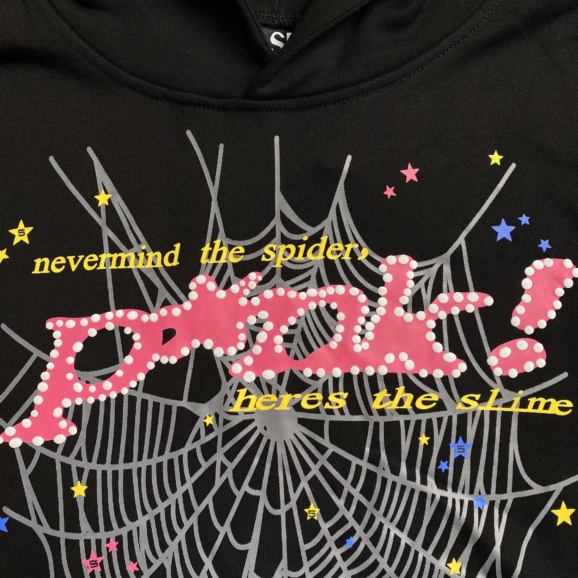 Sp5der PINK Hoodie Black - Prime Reps