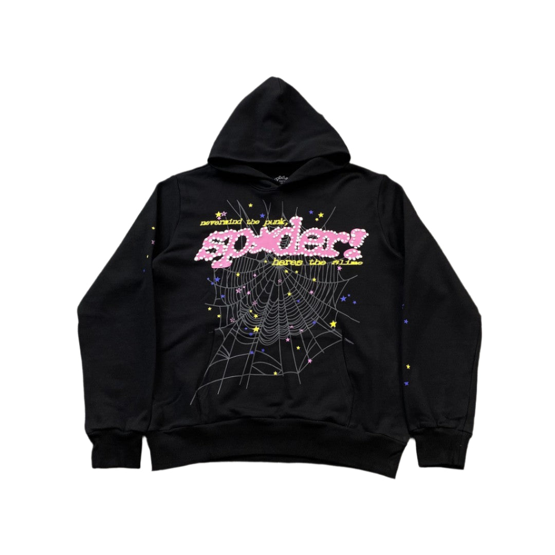 Sp5der PINK V2 Hoodie Black - Prime Reps