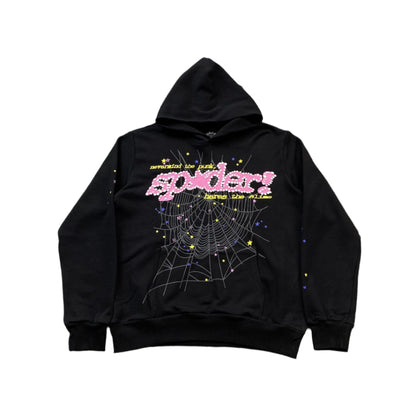 Sp5der PINK V2 Hoodie Black - Prime Reps