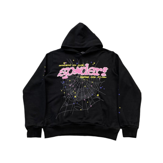 Sp5der PINK V2 Hoodie Black - Prime Reps