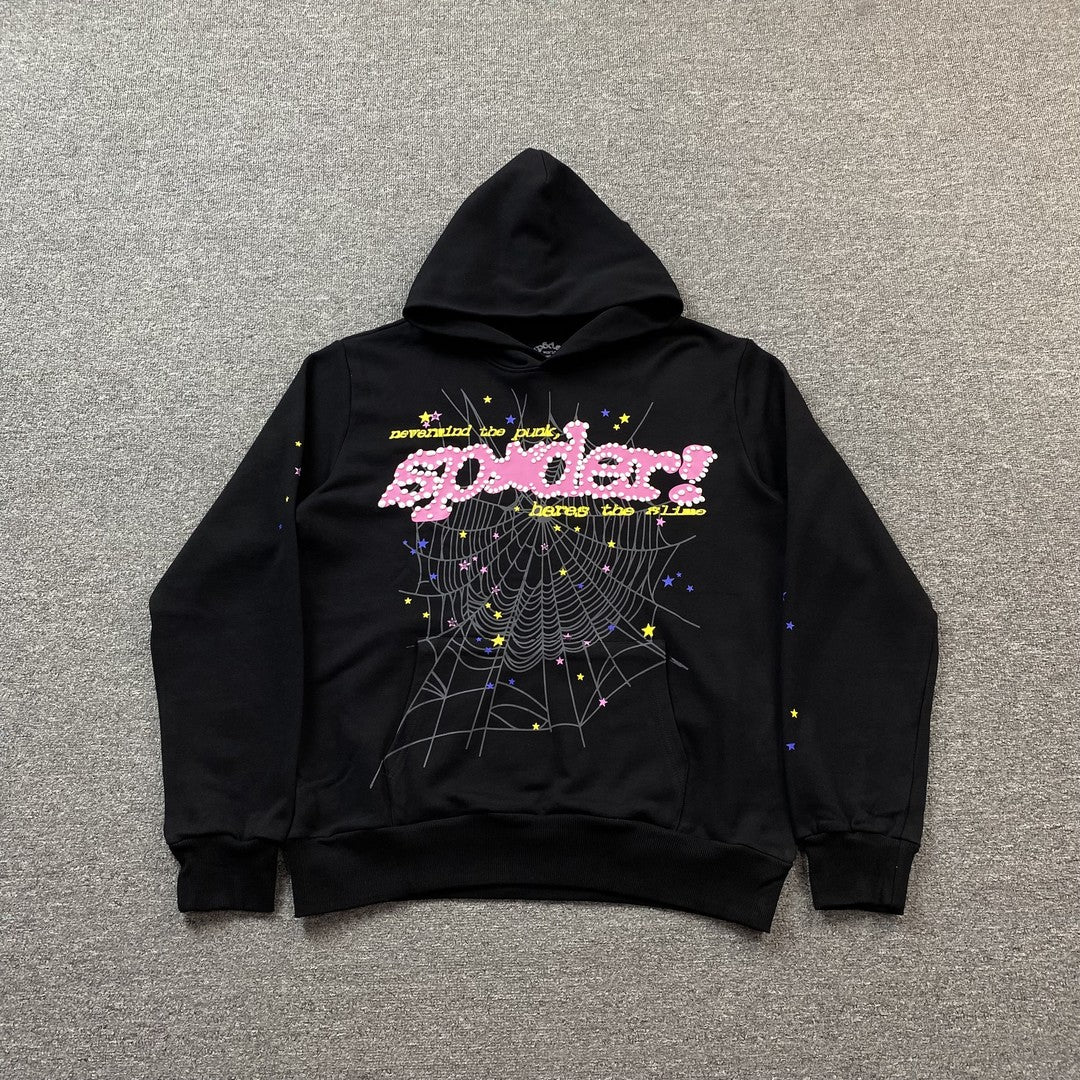 Sp5der PINK V2 Hoodie Black - Prime Reps