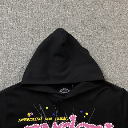 Sp5der PINK V2 Hoodie Black - Prime Reps