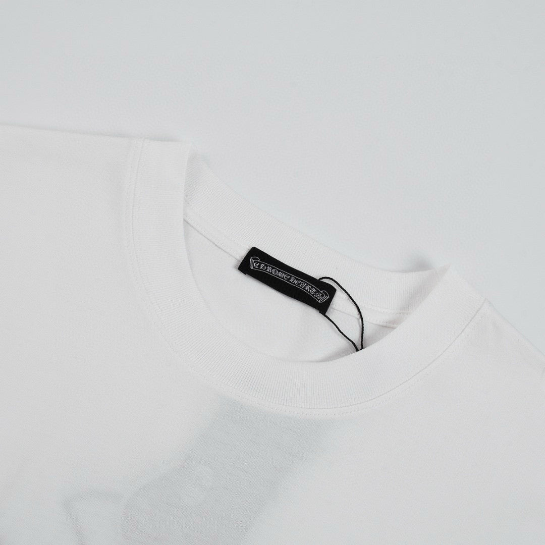 CHROME HEARTS BLACK CROSS T-SHIRT WHITE