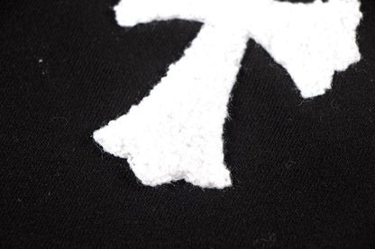CHROME HEARTS WOOL WHITE CROSS SWEATSHIRT BLACK