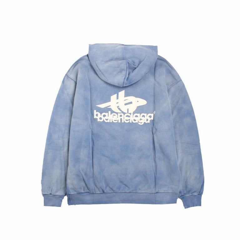 Balenciaga Blue Graphic Hoodie - Prime Reps