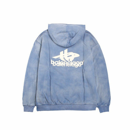Balenciaga Blue Graphic Hoodie - Prime Reps