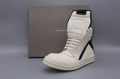 RICK OWENS GEOBASKET MILK BLACK