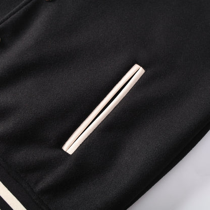 CHROME HEARTS HORSE SHOE LOGO VARSITY JACKET BLACK