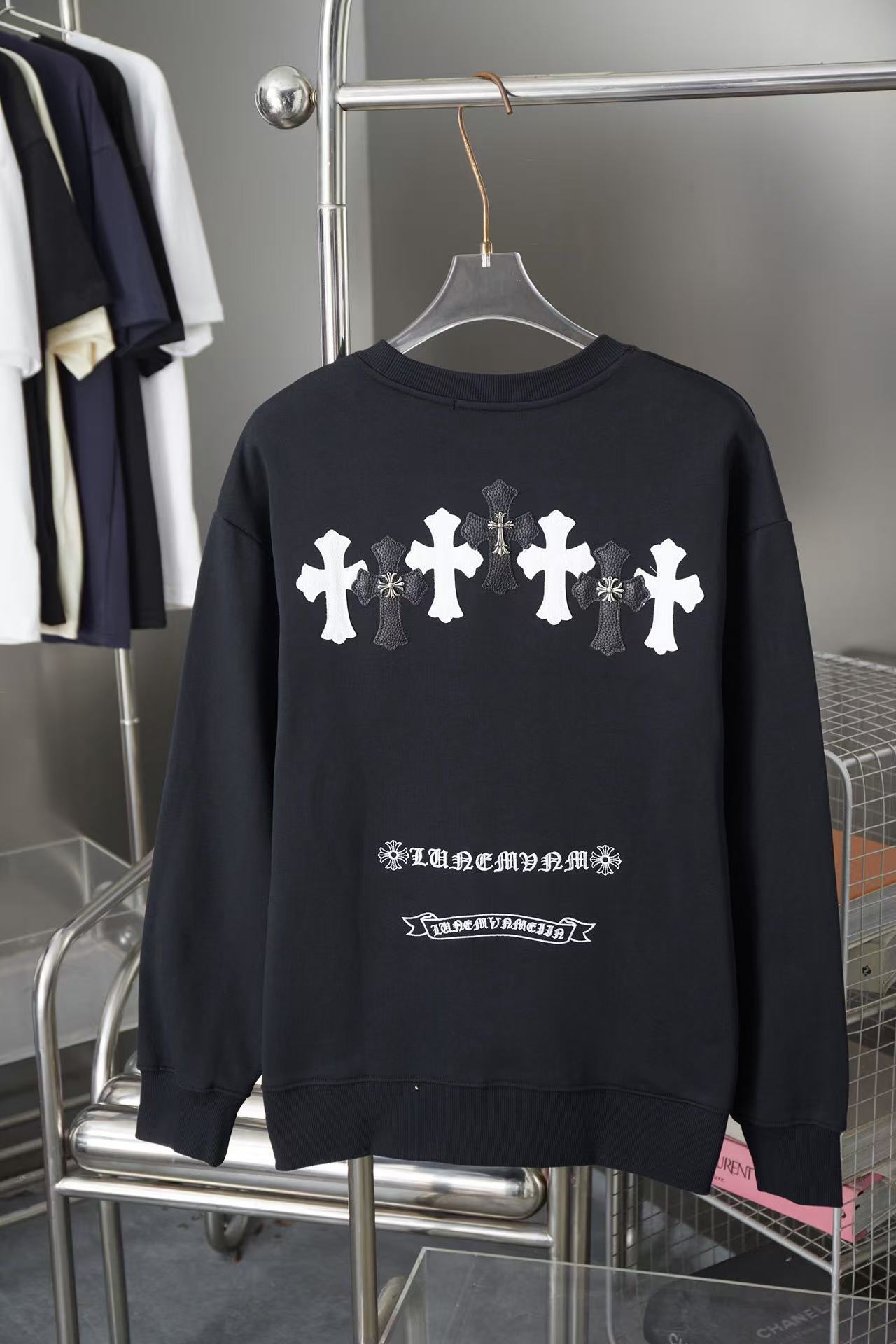 CHROME HEARTS CROSS PATCH SWEATSHIRT BLACK