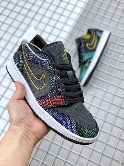 JORDAN 1 LOW x MULTICOLOR SNAKESKIN - Prime Reps