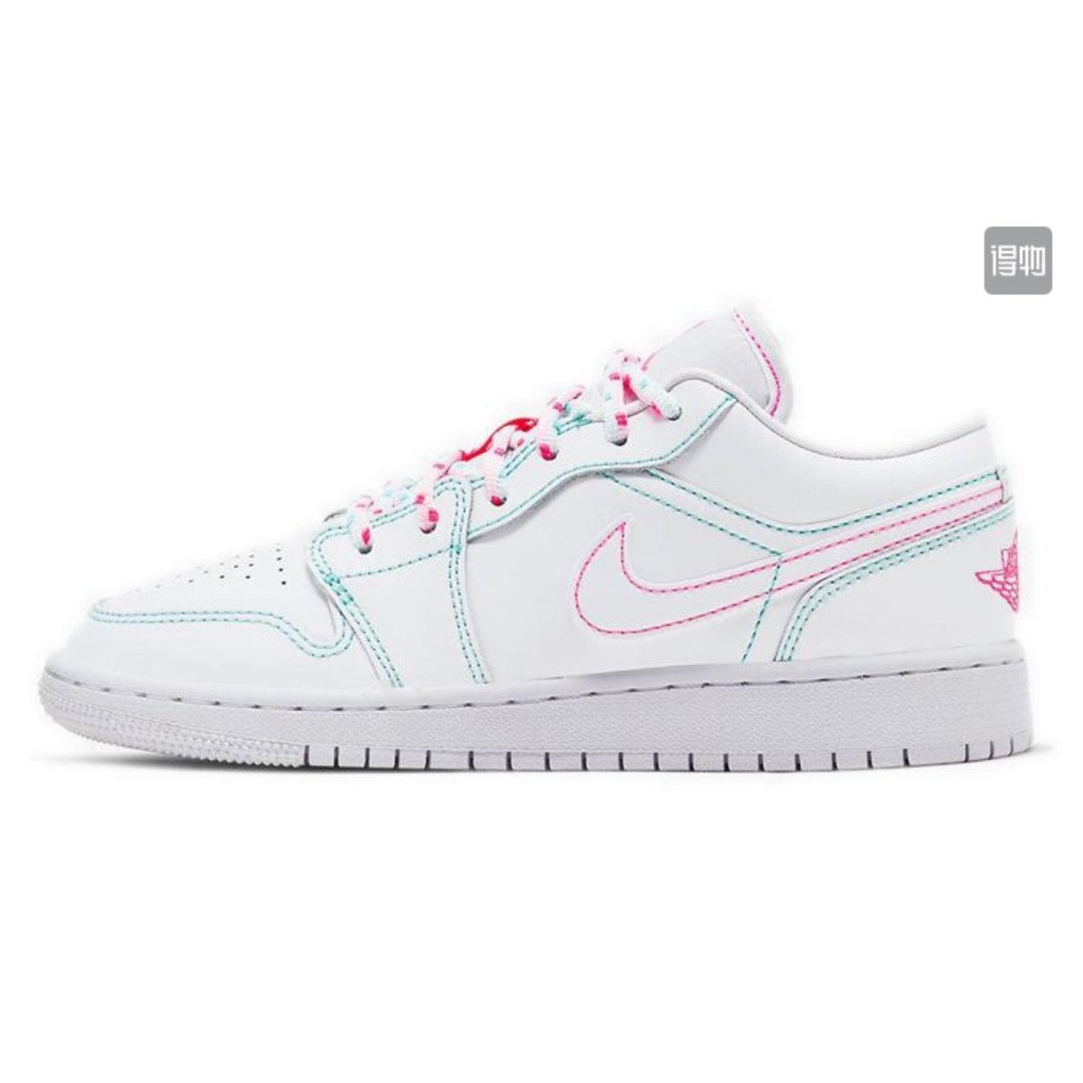 JORDAN 1 LOW x WHITE GREEN PINK - Prime Reps