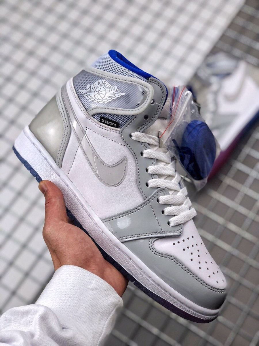 JORDAN 1 RETRO HIGH x ZOOM WHITE RACER BLUE - Prime Reps